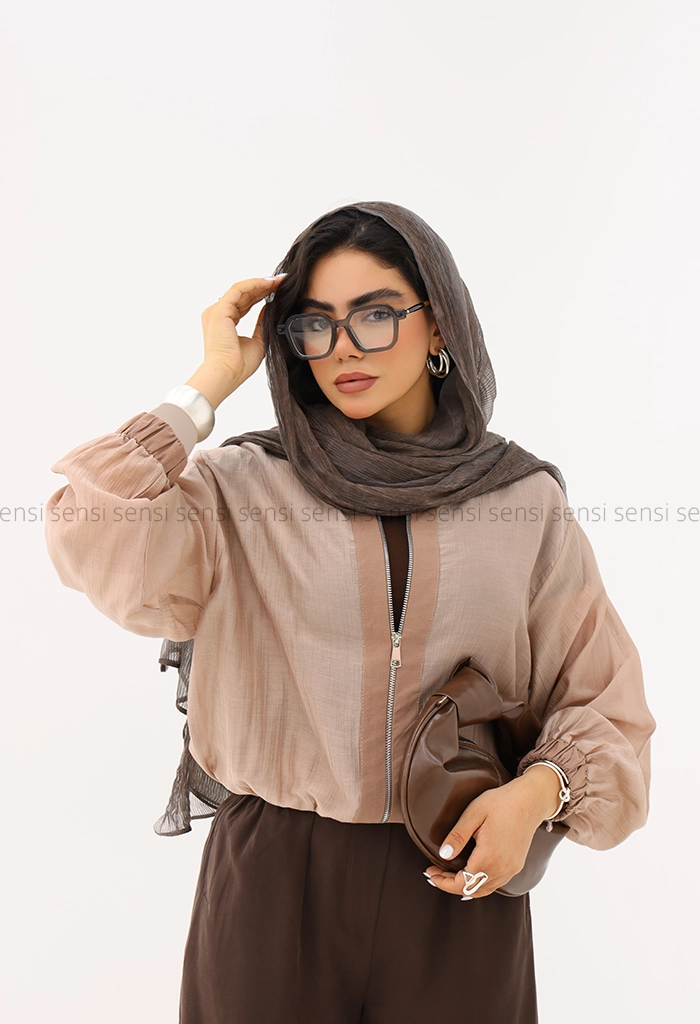 بامبر شیشه ای جلو زیپ کد1006409